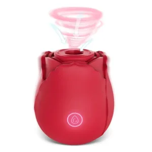Rose-shaped sucking vibrator