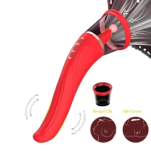 tongue-licking and sucking vibrator